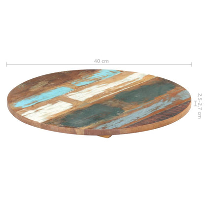 Table Top | Multicolour | Solid reclaimed wood | 40 cm diameter