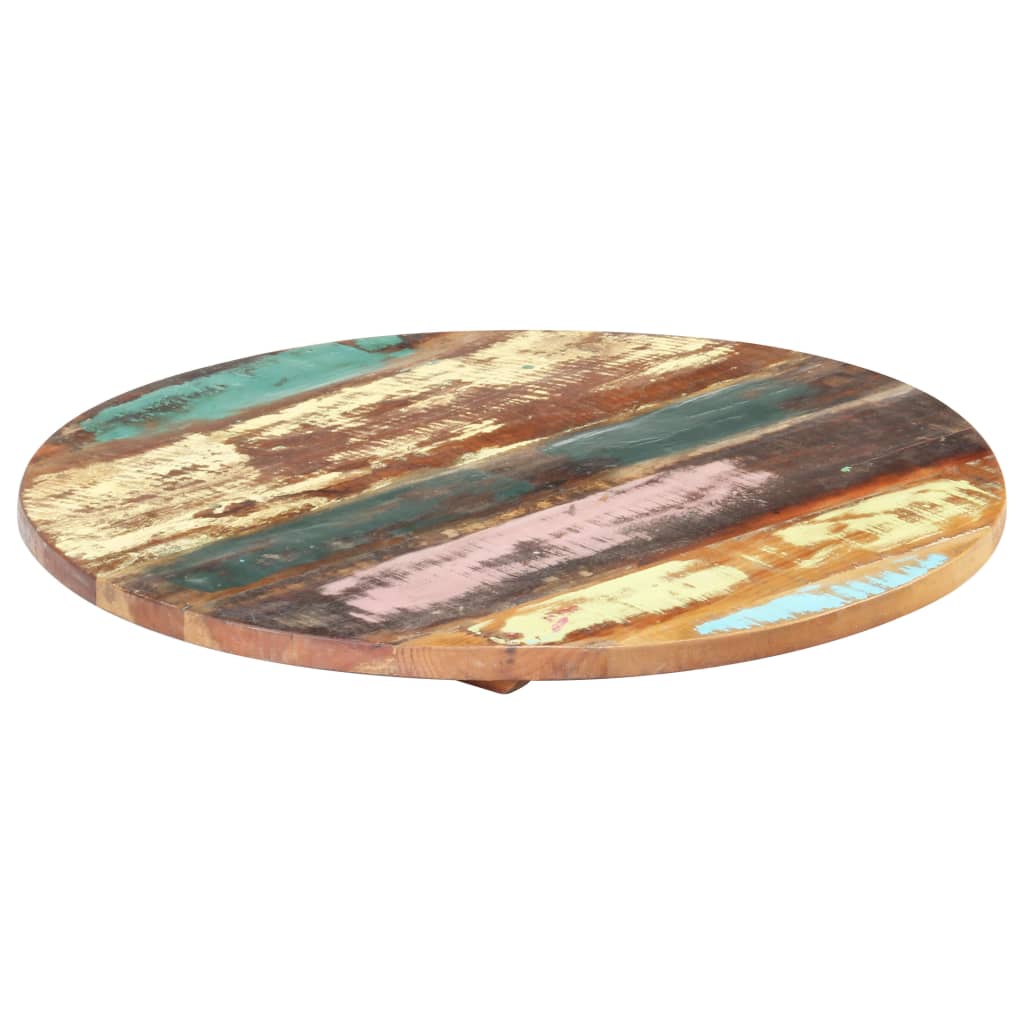 Table Top | Multicolour | Solid reclaimed wood | 40 cm diameter
