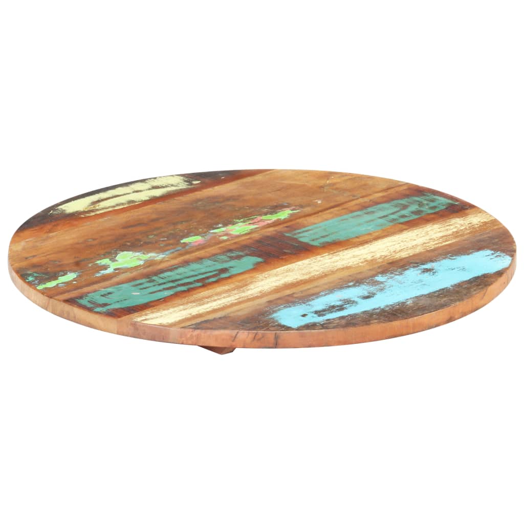 Table Top | Multicolour | Solid reclaimed wood | 40 cm diameter