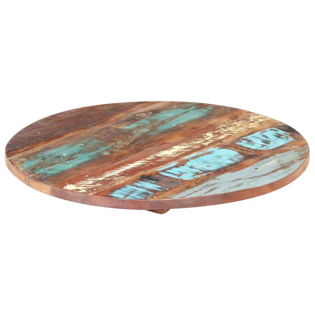 Table Top | Multicolour | Solid reclaimed wood | 40 cm diameter