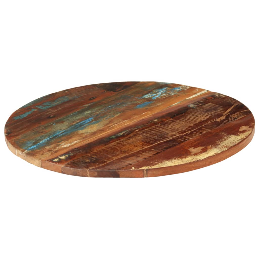 Round Table Top 70 cm 25-27 mm Solid Reclaimed Wood