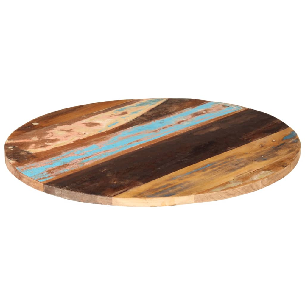 Table Top | Multicolour | Solid reclaimed wood | 80 cm Diameter | Durable