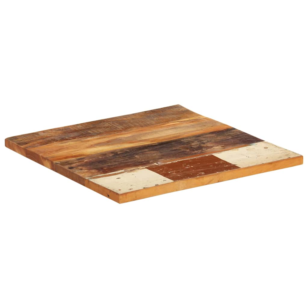 Table Top | Multicolour | Solid reclaimed wood | 60 x 60 cm | Durable
