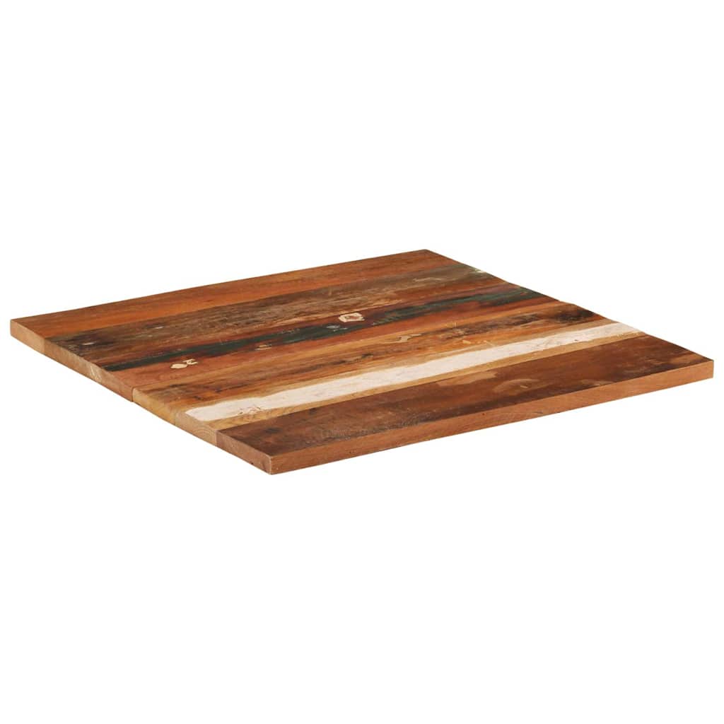 Square Table Top 70x70 cm 25-27 mm Solid Reclaimed Wood
