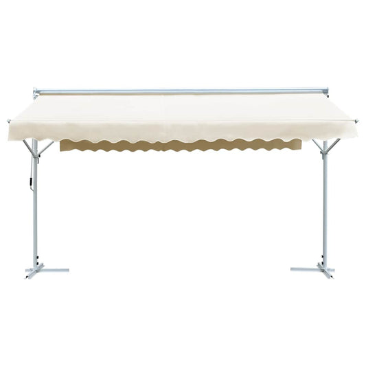 Awning | Cream | Powder-coated steel | Large | Foldable | Awning