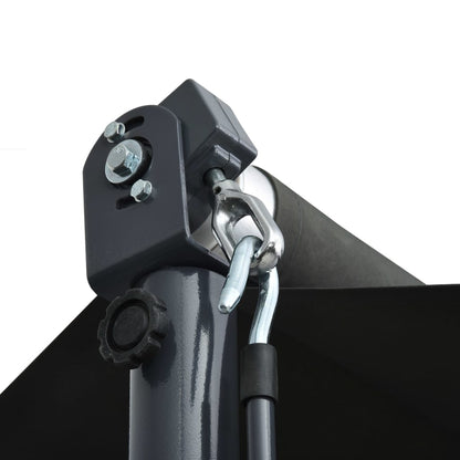 Awning Anthracite Powder-coated steel, 100% polyester 197 x 118 in