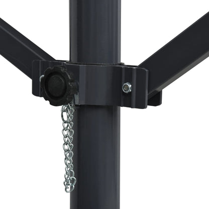 Awning Anthracite Powder-coated steel, 100% polyester 197 x 118 in