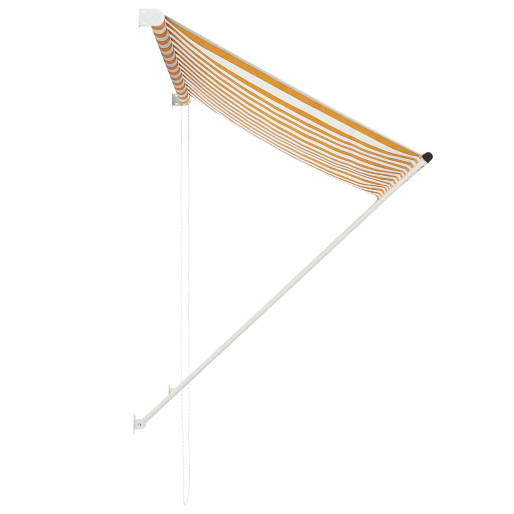 Retractable Awning 100x150 cm Yellow and White