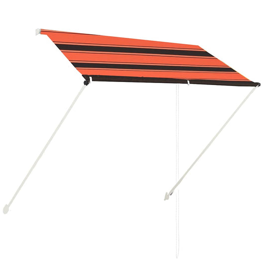 Retractable Awning 200x150 cm Orange and Brown