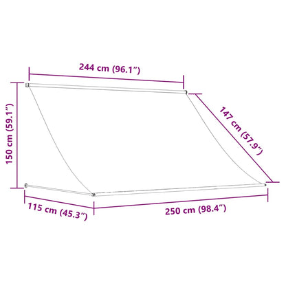 Retractable Awning 250x150 cm Orange and Brown