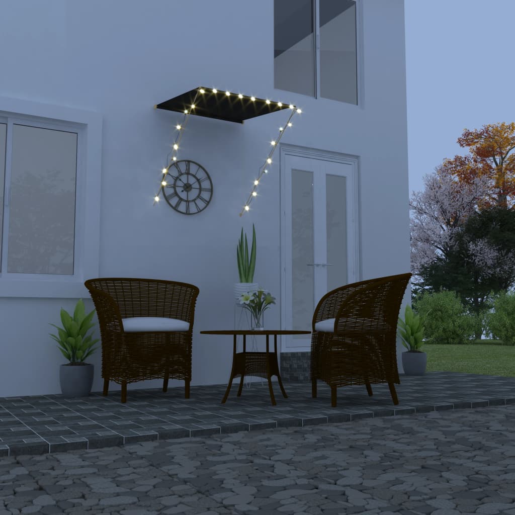 Retractable Awning with LED 100x150 cm Anthracite