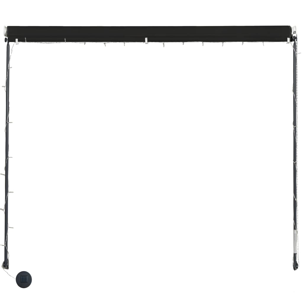 Retractable Awning with LED 350x150 cm Anthracite