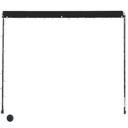 Retractable Awning with LED 350x150 cm Anthracite