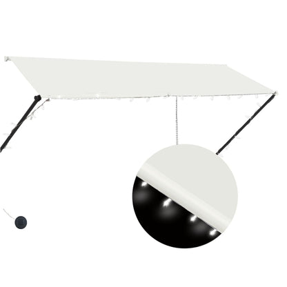 Retractable Awning with LED 300x150 cm Cream
