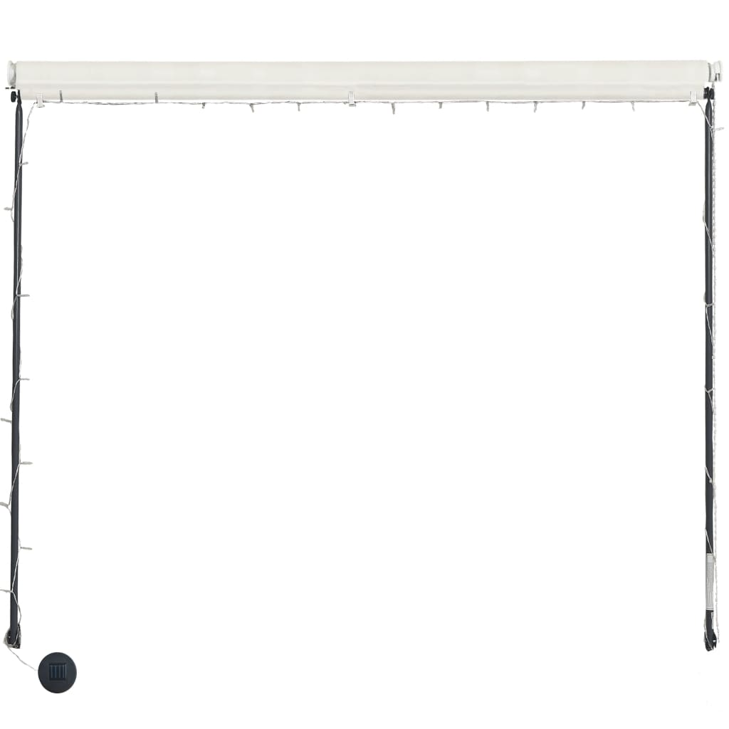 Retractable Awning with LED 350x150 cm Cream
