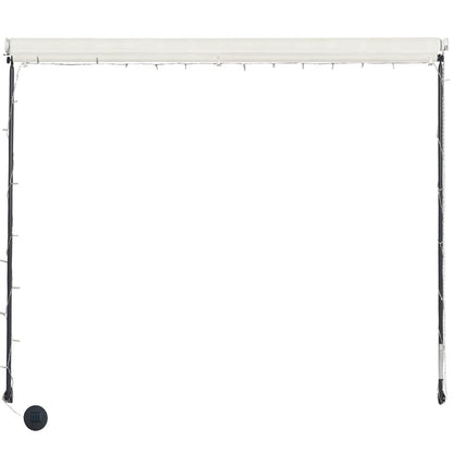 Retractable Awning with LED 350x150 cm Cream