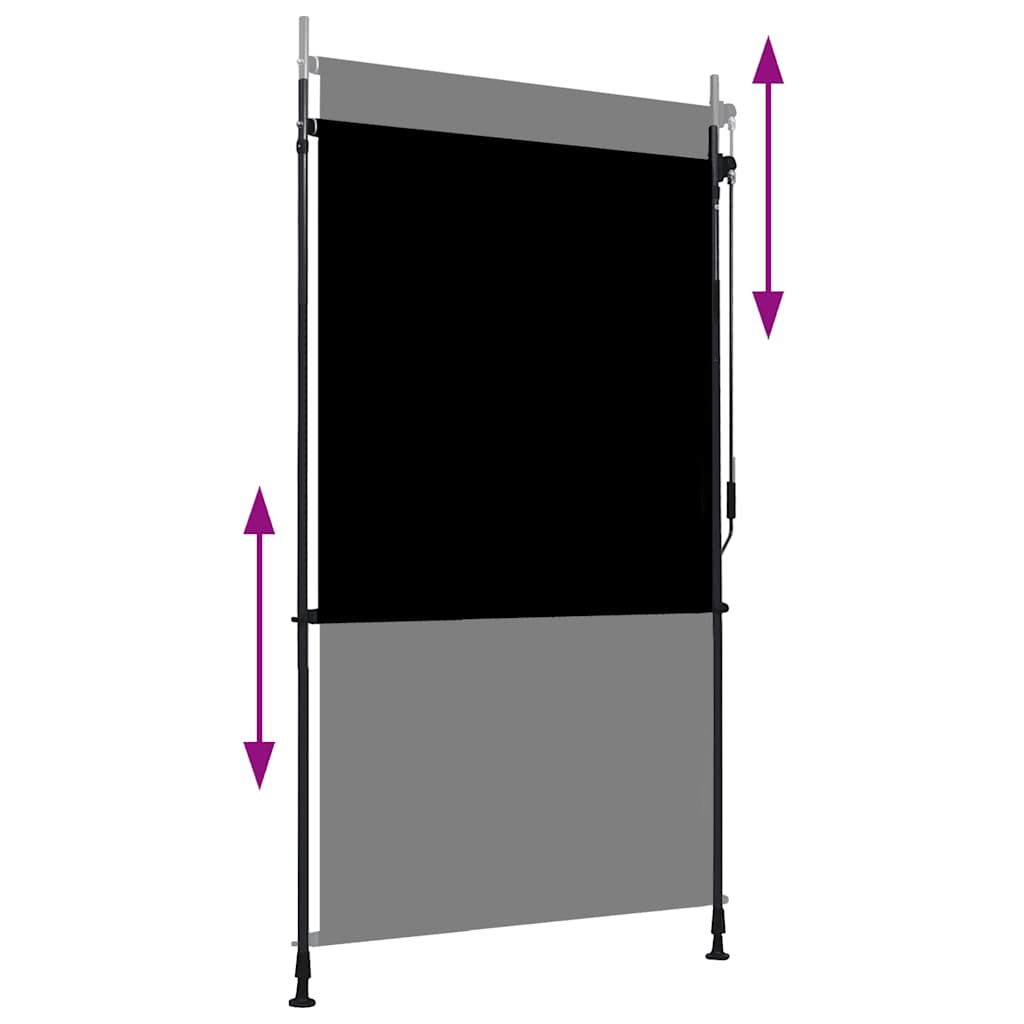 Outdoor Roller Blind 120x270 cm Anthracite