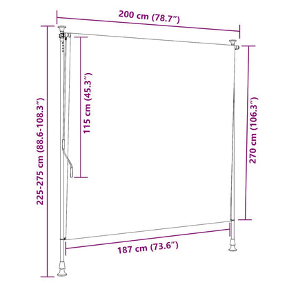 Outdoor Roller Blind 200x270 cm Anthracite