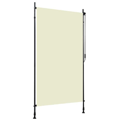vidaXL Roller Blind Cream Polyester with PA coating, steel, aluminum