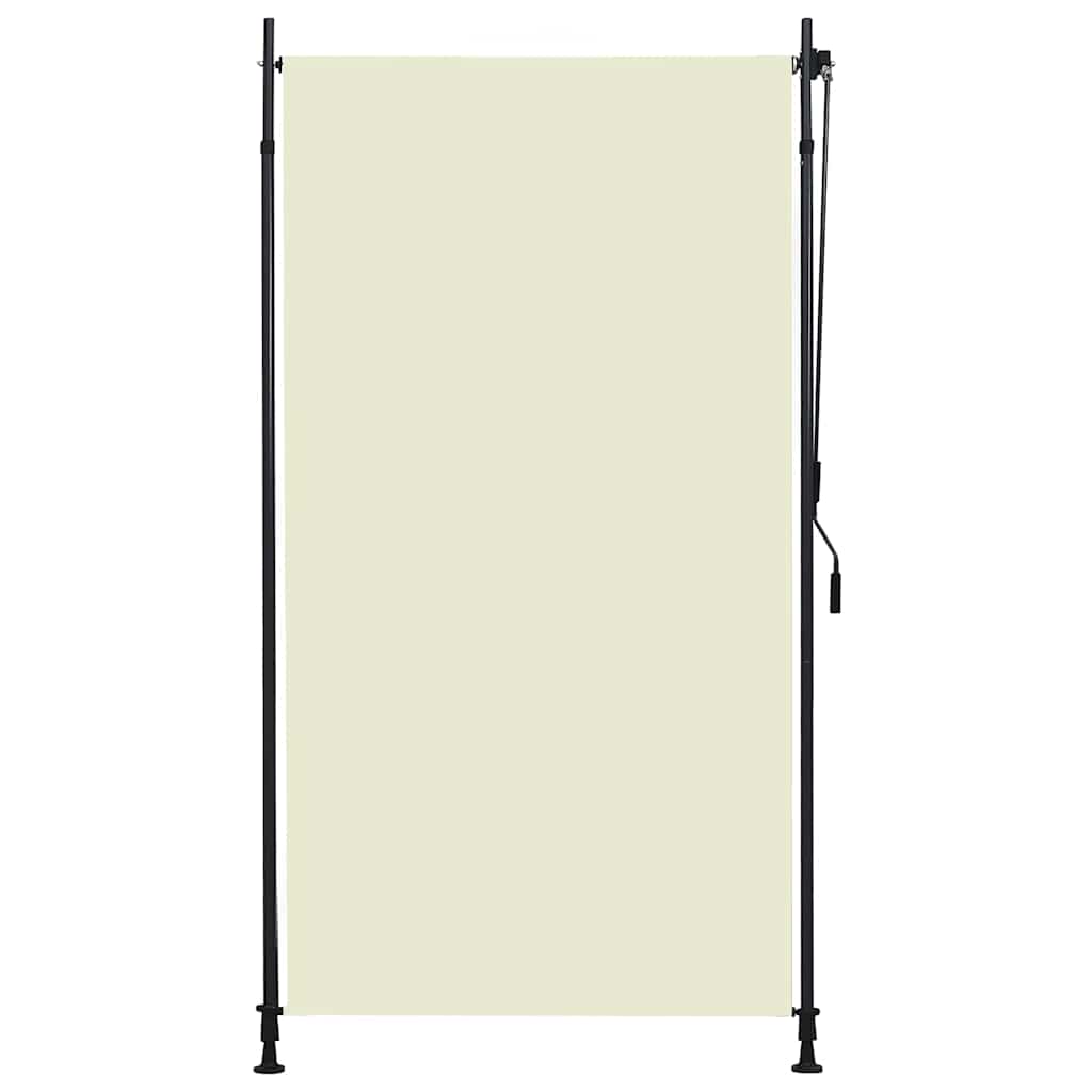 vidaXL Roller Blind Cream Polyester with PA coating, steel, aluminum