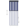 Outdoor Roller Blind 60x250 cm Blue and White