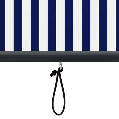 Outdoor Roller Blind 60x250 cm Blue and White