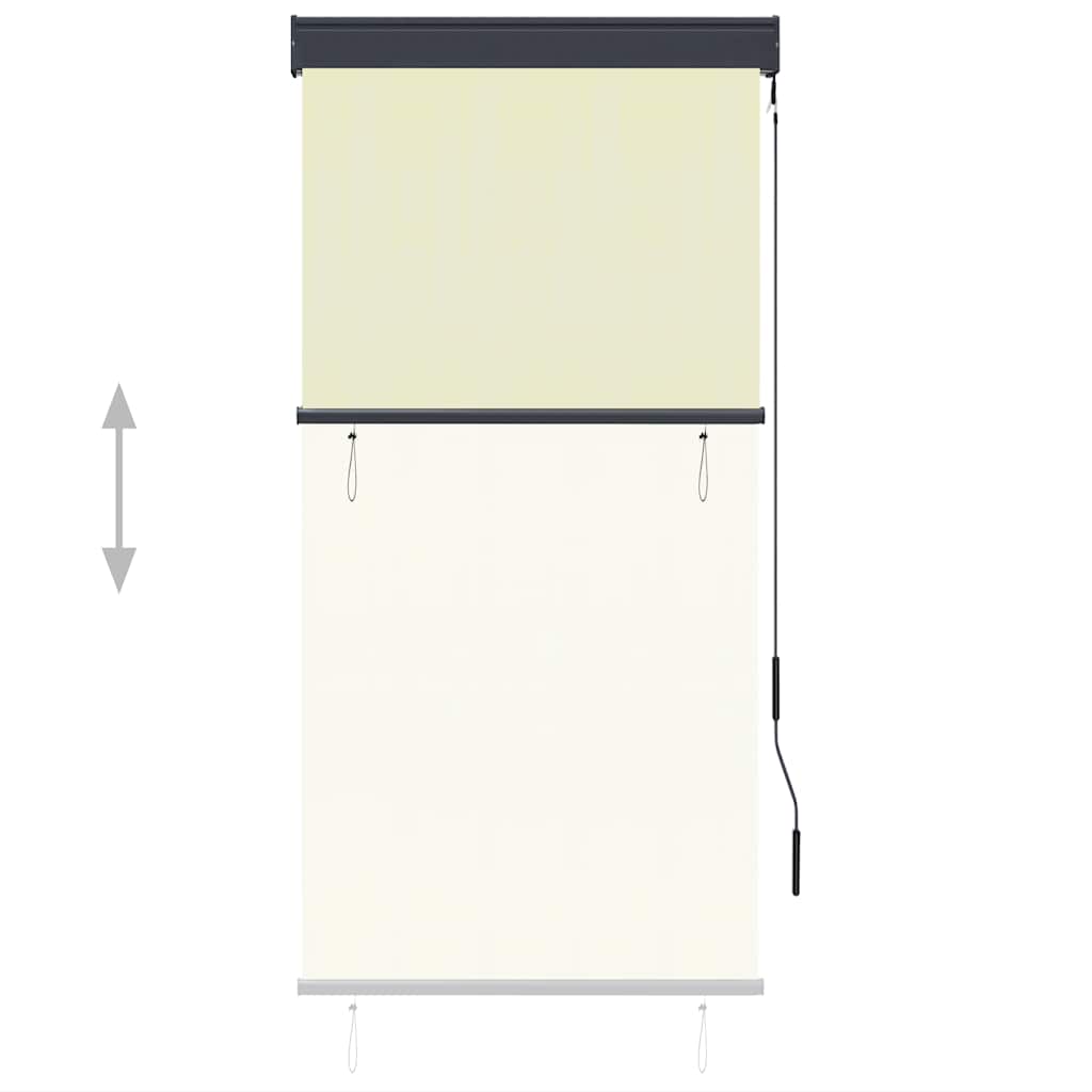 Outdoor Roller Blind 80x250 cm Cream