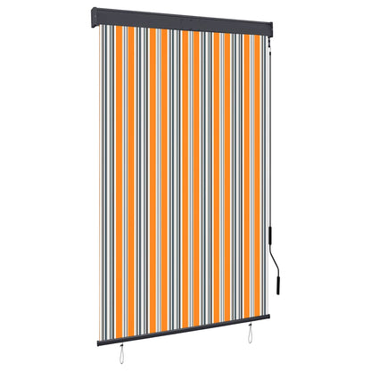 Outdoor Roller Blind 120x250 cm Yellow and Blue