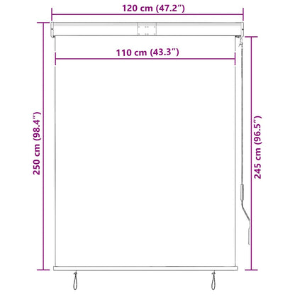 Outdoor Roller Blind | Cream | 100% polyester, aluminium, steel