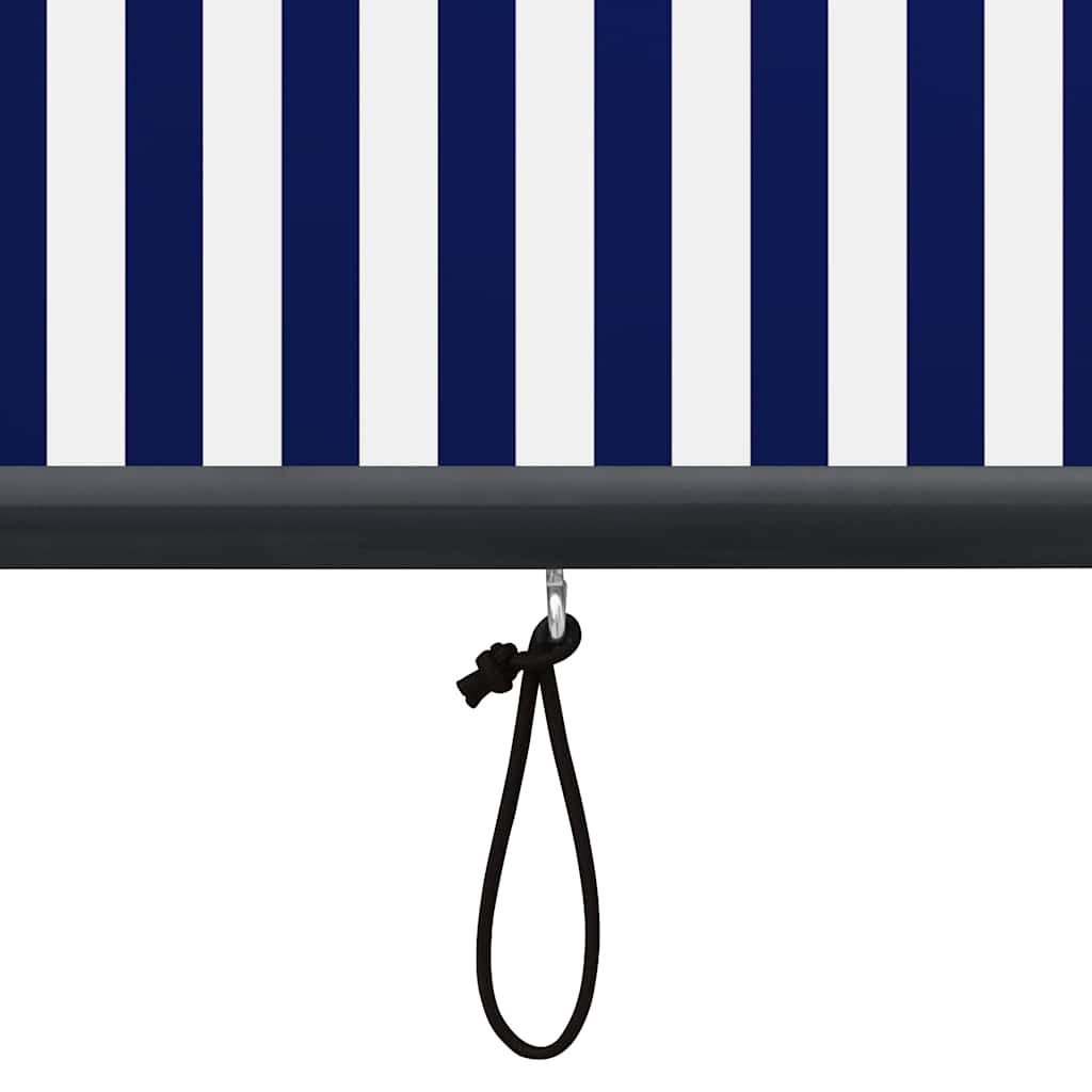 Outdoor Roller Blind 140x250 cm Blue and White