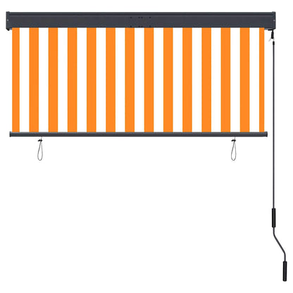Outdoor Roller Blind 140x250 cm White and Orange
