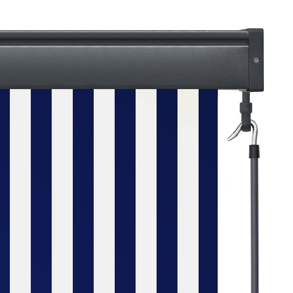 Outdoor Roller Blind 160x250 cm Blue and White