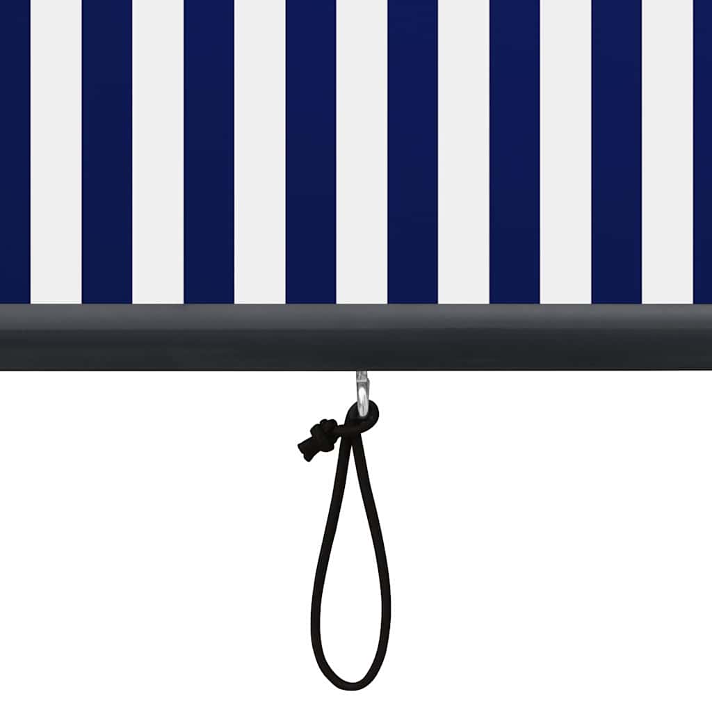 Outdoor Roller Blind 160x250 cm Blue and White