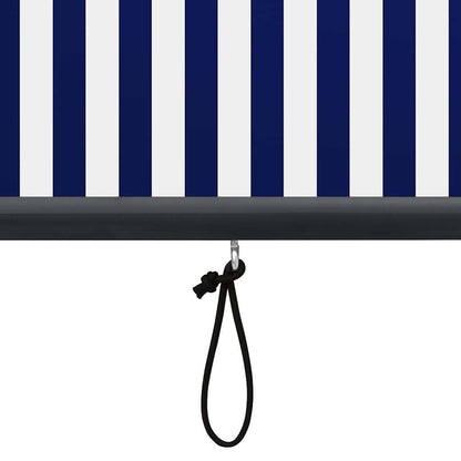 Outdoor Roller Blind 160x250 cm Blue and White