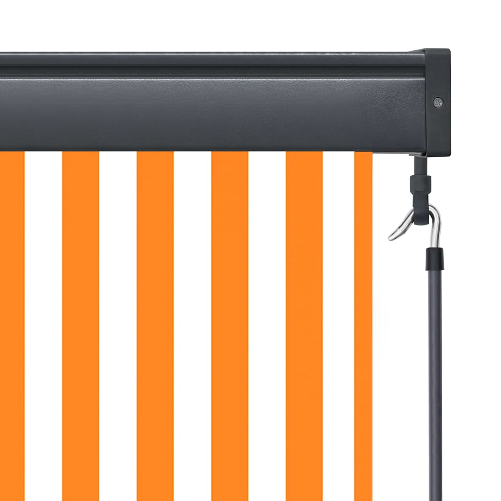 Outdoor Roller Blind 160x250 cm White and Orange