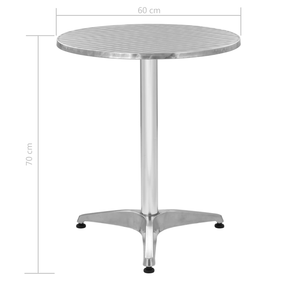 Dining Set | Silver | Aluminium | Medium | Stackable | 5 Piece Dining Set