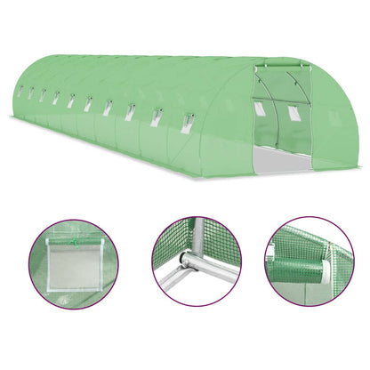 Greenhouse | Green | 140 g/m² PE mesh fabric, galvanised steel | 45 m²