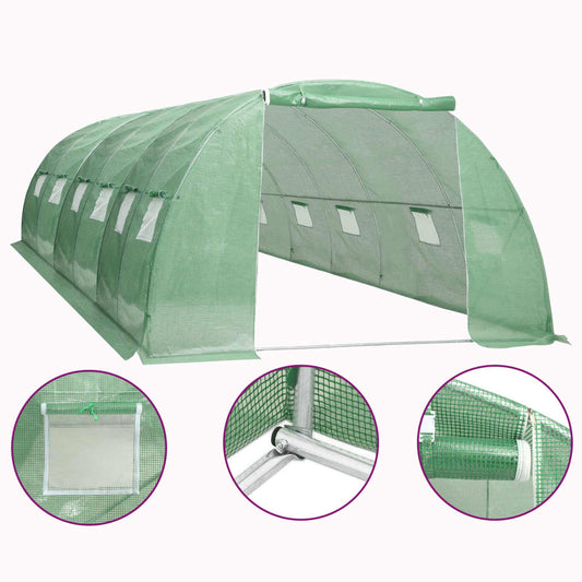 Greenhouse | Green | PE mesh fabric, galvanised steel | Large | Durable