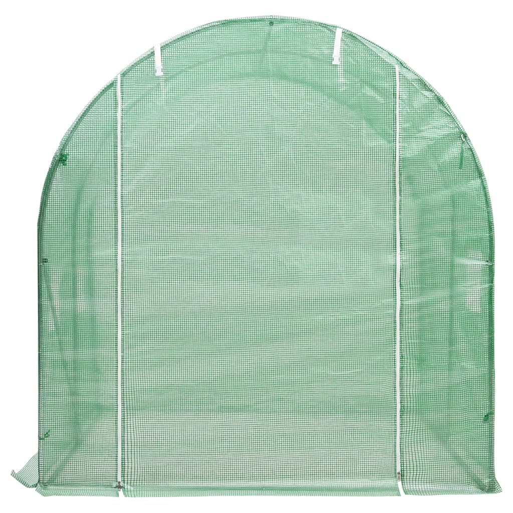 vidaXL Greenhouse Green Galvanized steel, PE mesh fabric Medium