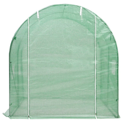 vidaXL Greenhouse Green Galvanized steel, PE mesh fabric Medium