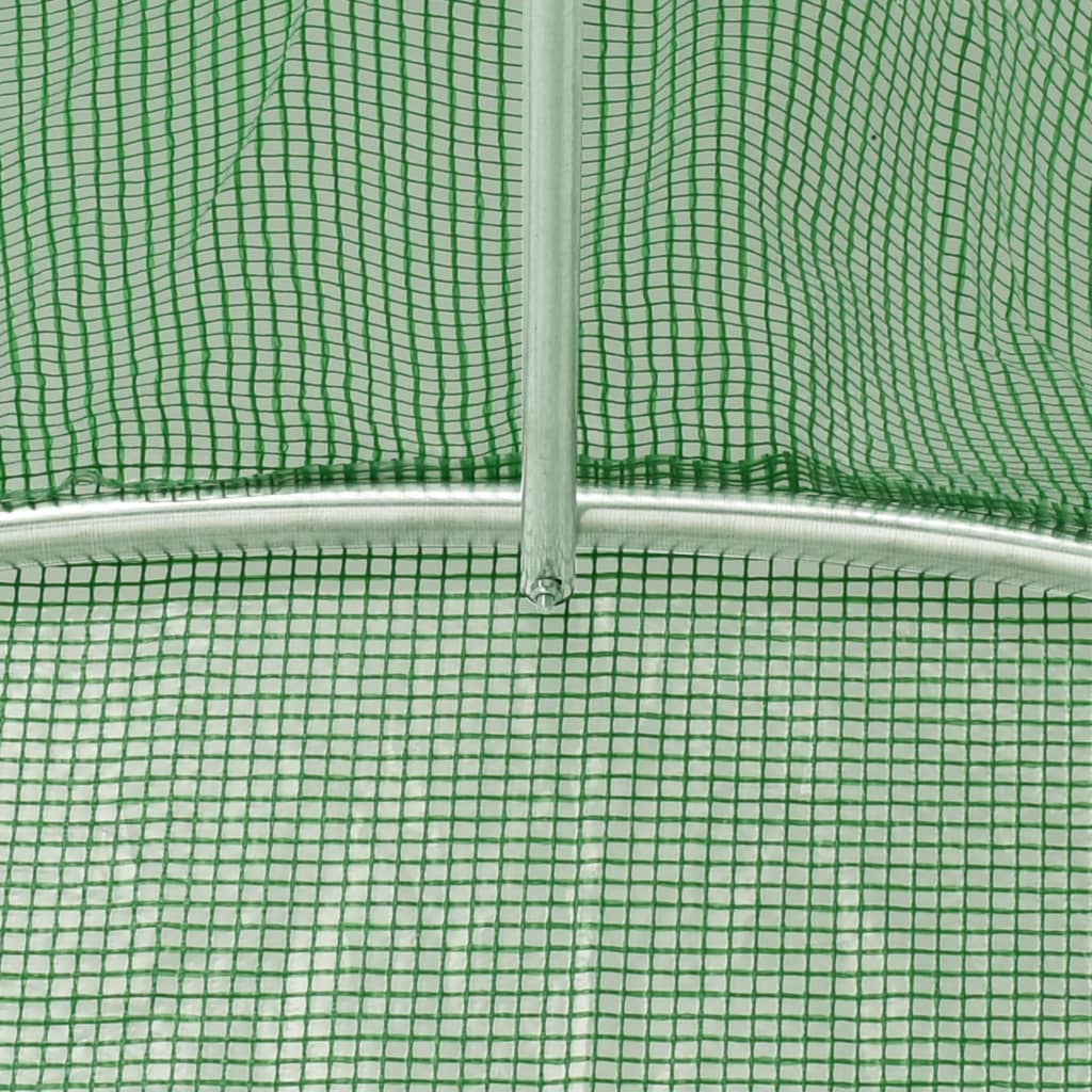 vidaXL Greenhouse Green Galvanized steel, PE mesh fabric Medium