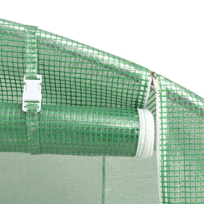 vidaXL Greenhouse Green Galvanized steel, PE mesh fabric Medium