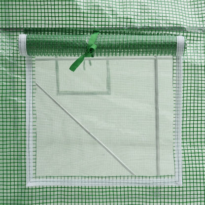 vidaXL Greenhouse Green Galvanized steel, PE mesh fabric Medium