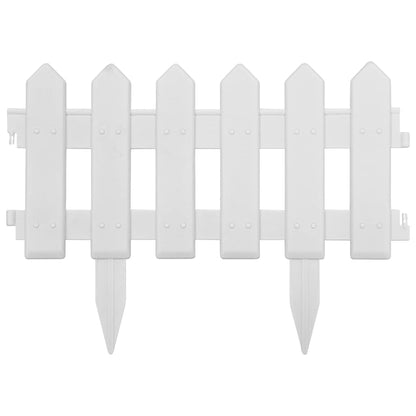 Lawn Edgings 25 pcs White 10 m PP