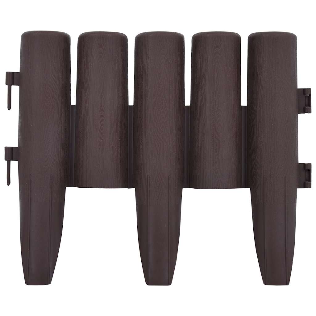 Lawn Edgings 36 pcs Brown 393.7" PP