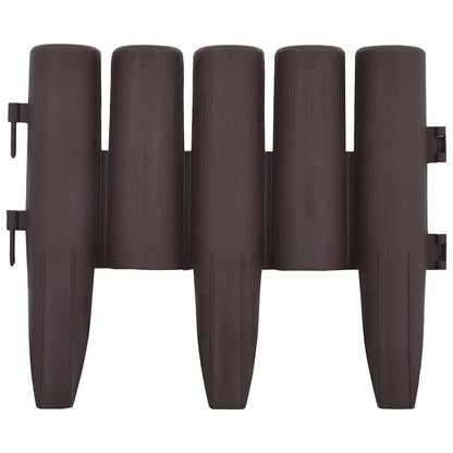 Lawn Edgings 36 pcs Brown 393.7" PP