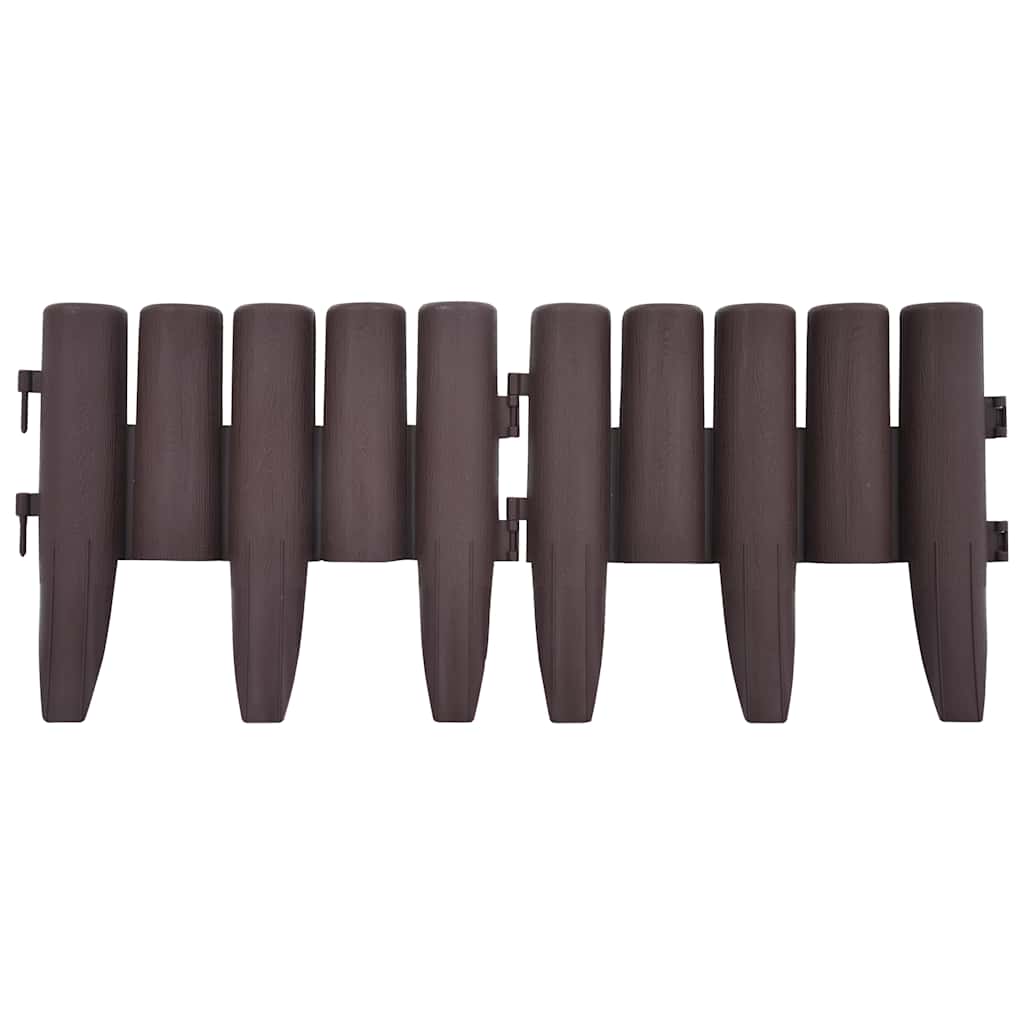 Lawn Edgings 36 pcs Brown 393.7" PP