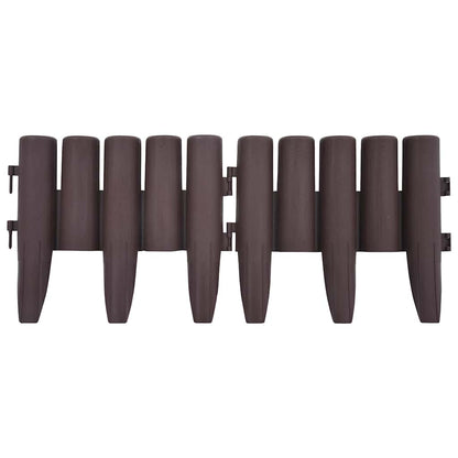 Lawn Edgings 36 pcs Brown 393.7" PP