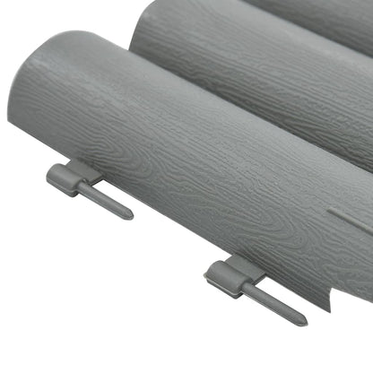 Lawn Edgings 36 pcs Grey 10 m PP