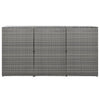 Triple Wheelie Bin Shed Anthracite 229x78x120 cm Poly Rattan